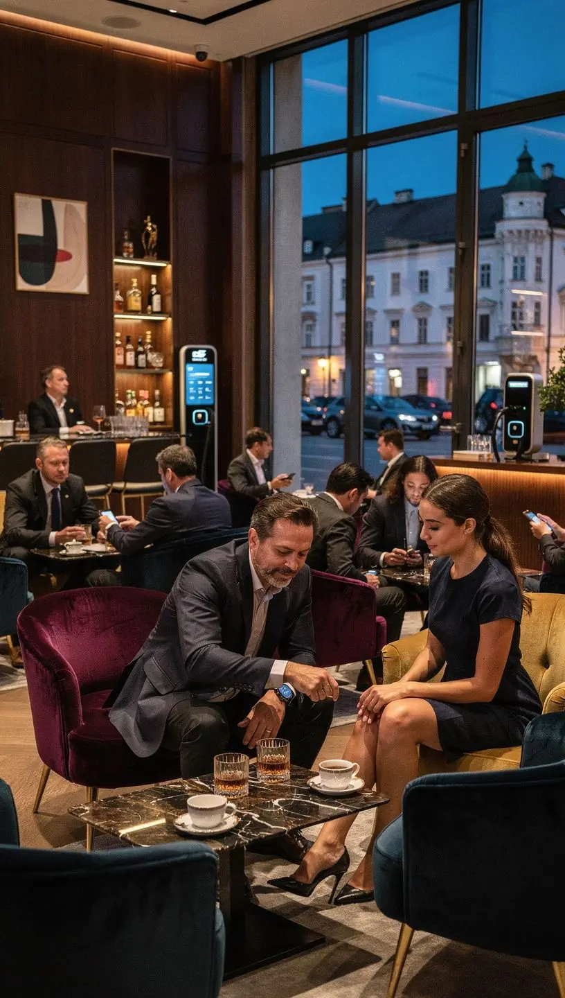 Moderne Ladestationen umgeben von angenehmer AtmosphГ¤re und komfortablen Annehmlichkeiten.